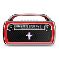 Rádio AMFM portátil Ford Mustang Stereo ION, Bluetooth e bateria recarregável