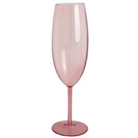 Taça Para Espumante Champagne 280ml Poliestireno Rosa Translúcido Ou