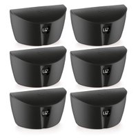 Kit 6 Saleiros com Tampa Porta Sal Cozinha 500ml Plástico UZ Preto