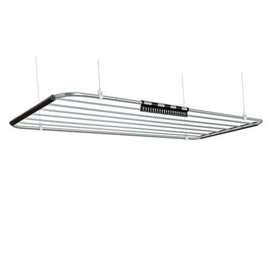 Varal de Teto Nice em Alumínio 1,20m x 0,56m, 6 Varetas, com Corda Secalux