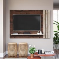 Painel Home Para TV até 50 Polegadas 154cm Marrom Rústico Café Cristal Permobili Móveis