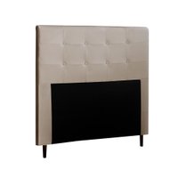 Cabeceira Estofada King Size Luna Em Suede 193x126x7 - Zidi Bege