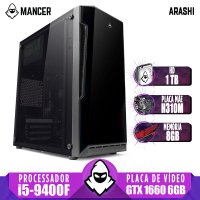 PC Gamer Mancer, Intel i5-9400F, GTX 1660 6GB, 8GB DDR4, HD 1TB