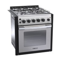 Fogao de Embutir 4 Bocas Venax Gaudi Platinum GII Inox Gas GLP