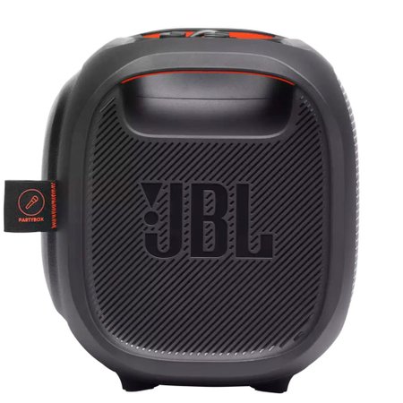 JBL PartyBox On-The-Go - Caixa de Som Bluetooth USB IPX4 com Microfone Sem Fio - Preto
