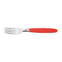 Garfo de Mesa Tramontina Ipanema com Lâmina em Aço Inox e Cabo de Polipropileno Vermelho