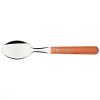 Conjunto de Colheres para Chá Tramontina Dynamic com Lâminas em Aço Inox e Cabos de Madeira Natural