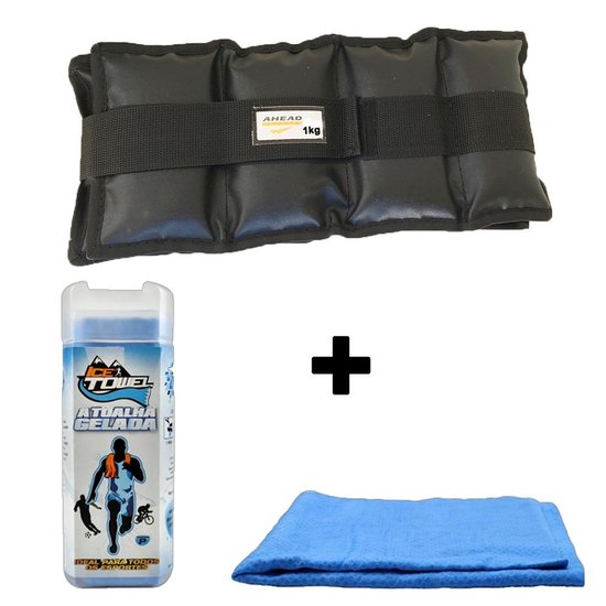 Kit Par De Caneleiras 1 Kg + 1 Toalha Gelada Ice Towel