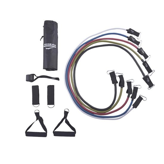 Kit Elasticos com Puxador e 5 Intensidades 11 em 1 Band