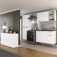 Cozinha Completa c/ Buffet/Aparador Siena Multimóveis MP2041 Branca