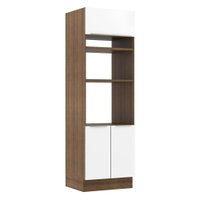 Torre Quente Madesa Lux 70 cm 3 Portas - Rustic/Branco Veludo