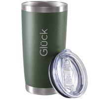 Copo Térmico Glück 591ml Aço Inox Copo Para Cerveja Café Com Tampa Abre Fecha Army Green