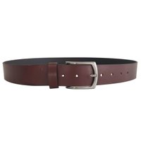 Cinto Masculino Couro Legítimo Conhaque Fasolo Social Fivela em Metal Tam 105cm