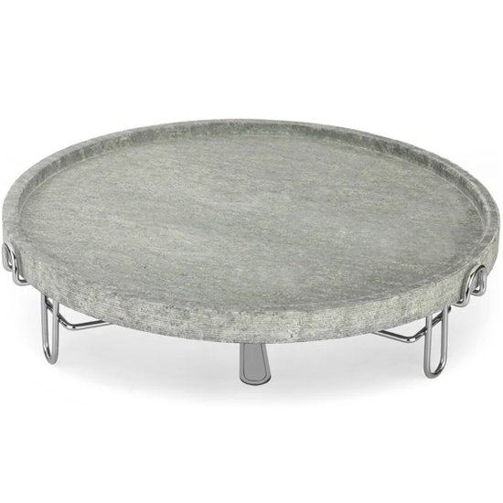 Racleteira 38cm Raclette Grill Com Pedra Sabão Suporte E Queimador Forma