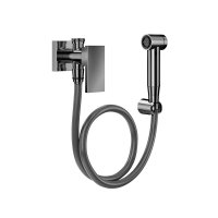 Ducha Higiênica Docol New Edge 925648 com Registro e Derivação Grafite Polido