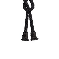 Lustre Pendente Corda para 2 Lâmpadas E27 Preto Bivolt