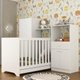 Quarto Infantil com Berço 3 em 1 e Colchão Incluso Luíza Multimóveis Branco