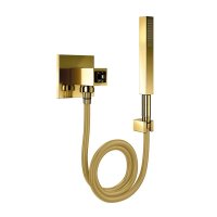 Ducha Manual com Desviador Docol Square 604243 Ouro Polido