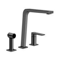 Torneira Misturador Monocomando Docol Bistrô 647348 com Ducha Manual de Bancada Grafite Polido