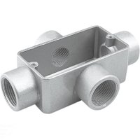 Condulete fixo 1/2" tipo "X" - sem tampa / rosca BSP / sem pintura