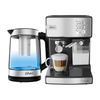 Kit Inox Cafeteira Espresso Nova Primalatte e Chaleira Oster Tea - 110V
