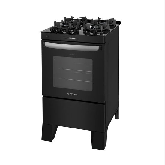 Fogão Atlas 4 Bocas Agile Up Glass Acendimento Automático