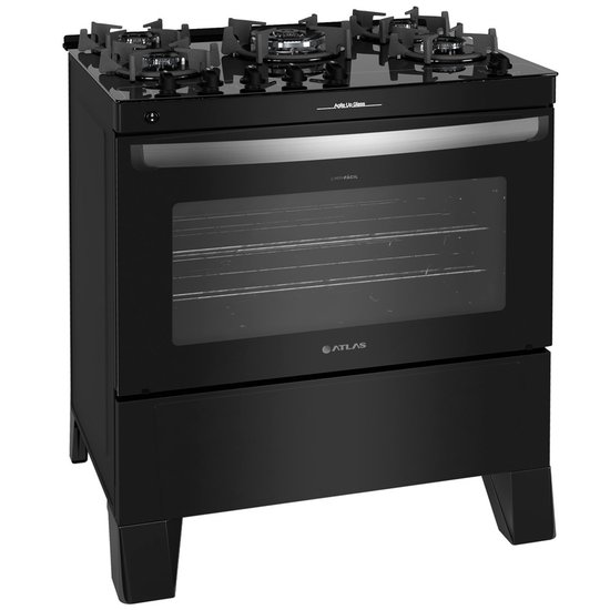 Fogão Atlas 5 Bocas Acendimento Automático Agile Up Glass