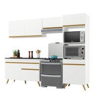 Cozinha Compacta Multimóveis Veneza GW FG3693 com Armário e Balcão Branca