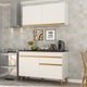 Cozinha Compacta Multimóveis Veneza GW FG3687com Armário e Balcão Branca