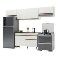 Cozinha Compacta Multimóveis Veneza GW FG3697 com Armário e Balcão Branca