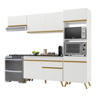 Cozinha Compacta Multimóveis Veneza GW FG3690 com Armário e Balcão Branca