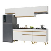 Cozinha Completa Multimóveis Veneza GW FG3708 com Armário e Balcão Branca