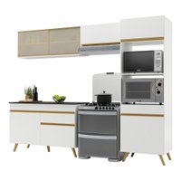 Cozinha Compacta Multimóveis Veneza GW FG3692 com Armário e Balcão Branca