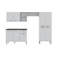 Cozinha Compacta Multimóveis Xangai Plus FG2840 Multimóveis Branca