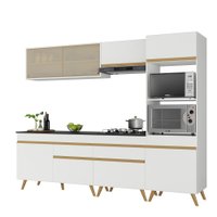 Cozinha Completa Multimóveis Veneza GW FG3715 com Armário e Balcão Branca