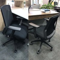 Cadeira de Escritório Giratória c/ Encosto Lombar Ergonômica em Tela Meet Avantti