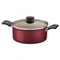 Caçarola Turim Tramontina em Alumínio Vermelho com Revestimento interno antiaderente 24cm