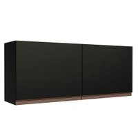 Armário de Cozinha Aéreo 120 x 50 cm 2 Portas Preto Reims Madesa