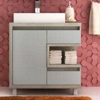 Gabinete para Banheiro Malbec 80cm sem Cuba Móveis Bosi
