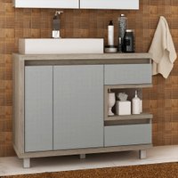 Gabinete para Banheiro Malbec 100cm sem Cuba Móveis Bosi