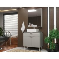 Kit Gabinete para Banheiro Lisse 80cm com Cuba Móveis Bosi