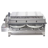 Forno de Pizza Grill Giratório Itajobi 100x50 cm com 3 Infravermelhos Refratário