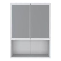 Armário de Banheiro com Espelho e 2 Portas Multimóveis FG3062 Branco