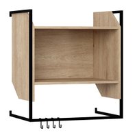 Armário Com Suporte e Ganchos Be Mobiliario Soul - Carvalho Mel