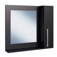 Espelho para Banheiro Com painel 60cm 1 Porta Estilare Móveis - Preto