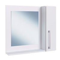 Espelho para Banheiro Com painel 60cm 1 Porta Estilare Móveis - Branco