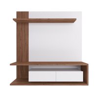 Painel Para TV até 60 Polegadas 2 Portas Estilare Móveis - Branco com Madeirado