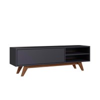 Rack para Sala de Estar 1 Porta Estilare Móveis - Preto