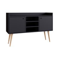 Aparador para Sala de Estar Chang 2 Portas Estilare Móveis - Preto