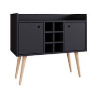 Aparador para sala de Estar Cefas 2 Portas Estilare Móveis - Preto